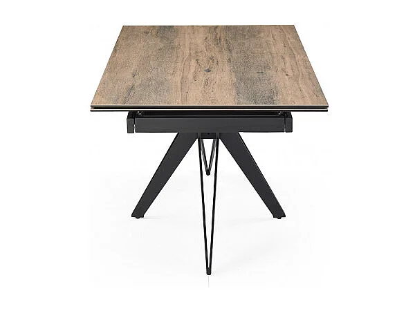 Table extensible 160/240 cm céramique effet bois pied étoile métal - TEXAS 06