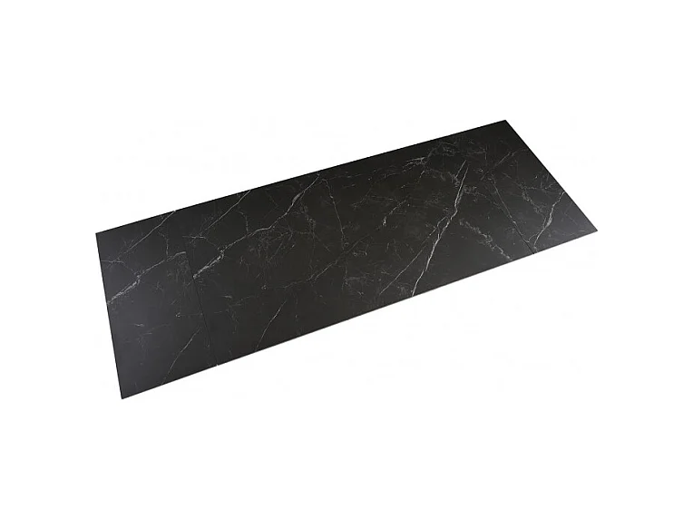 Table extensible 160/240 cm céramique noir marbré pied luge - INDIANA 02