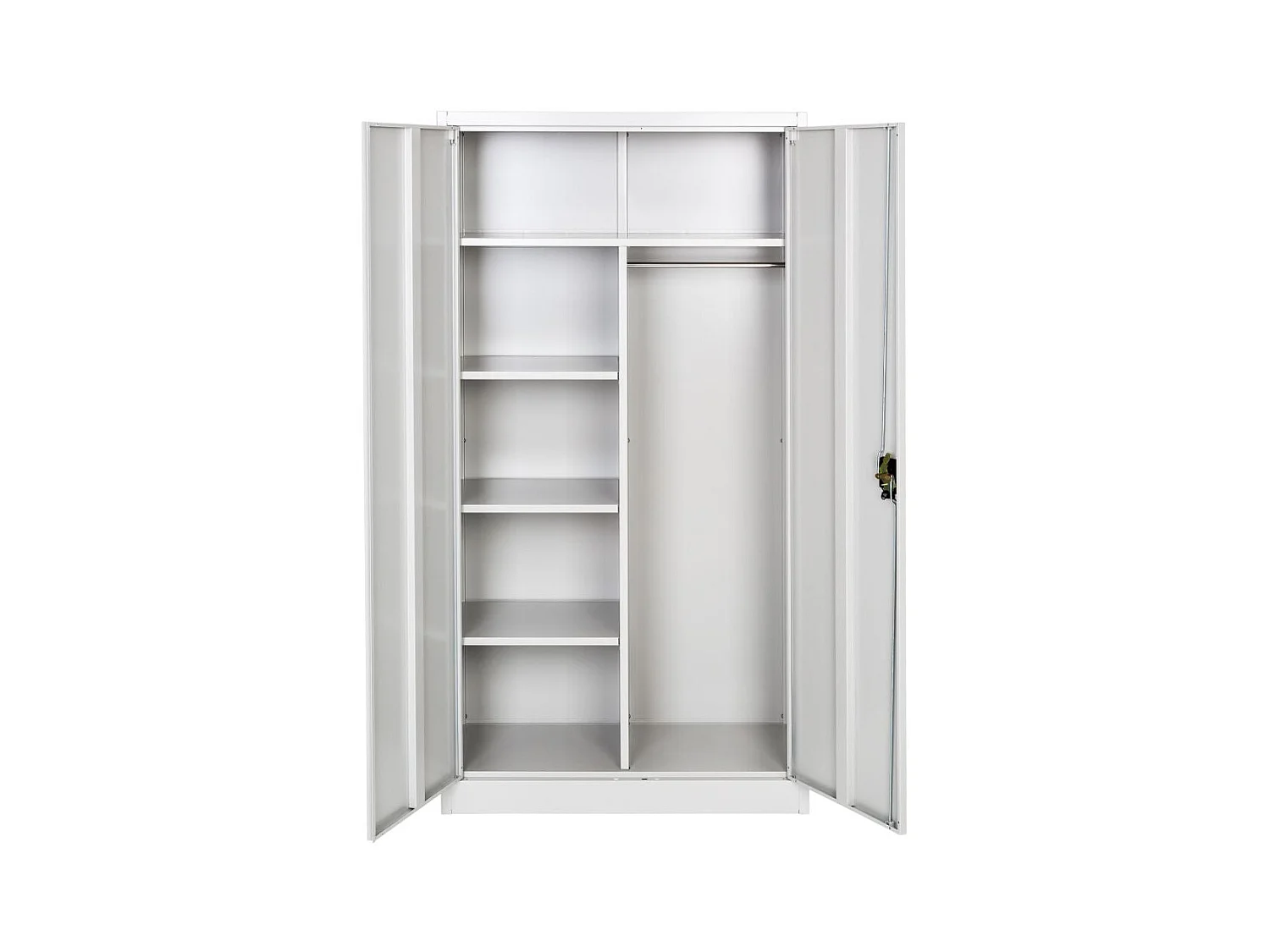 Spogliatoio in metallo 5 livelli 90 cm con armadio integrato grigio 08_0000439