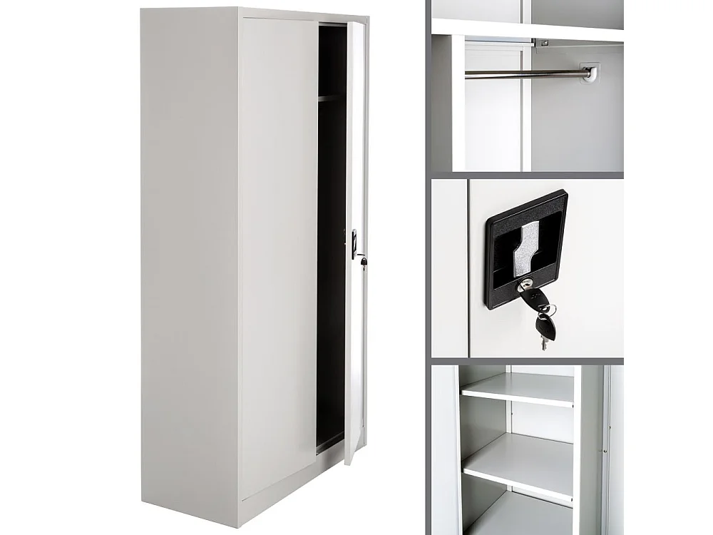 Vestiaire métallique 5 niveaux métal grise 90 x 40 x 180 cm 08_0000439