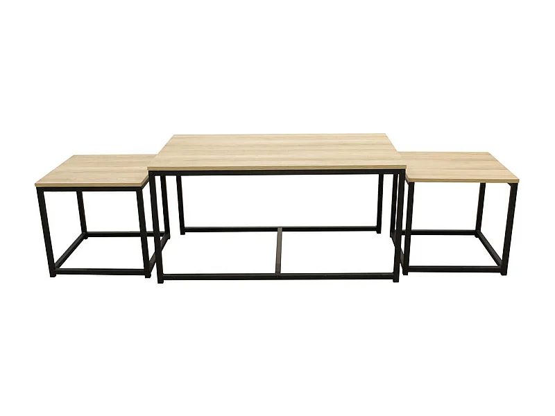 CYBELE - Lot de 3 Tables Basses Gigognes