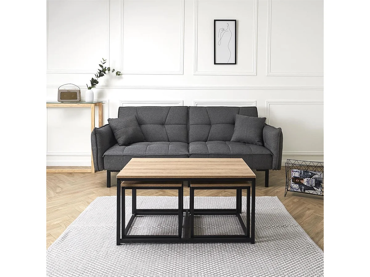 CYBELE - Lot de 3 Tables Basses Gigognes