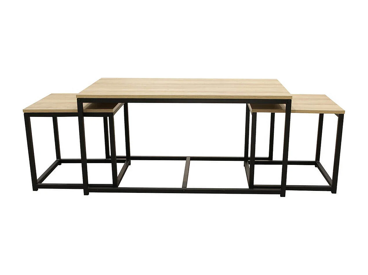 CYBELE - Lot de 3 Tables Basses Gigognes