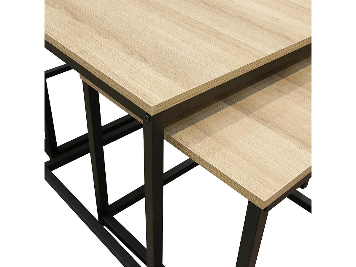 CYBELE - Lot de 3 Tables Basses Gigognes