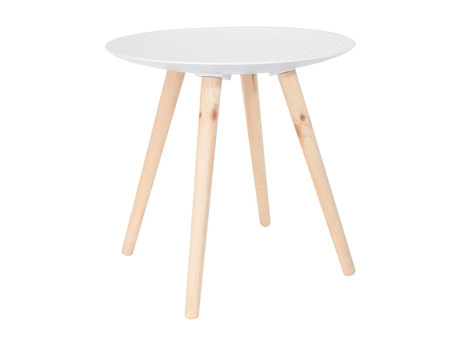 TANIA - Tables Gigognes Blanches Motif Gouttelettes