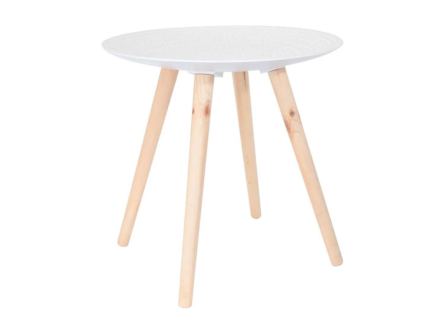 TANIA - Tables Gigognes Blanches Motif Gouttelettes
