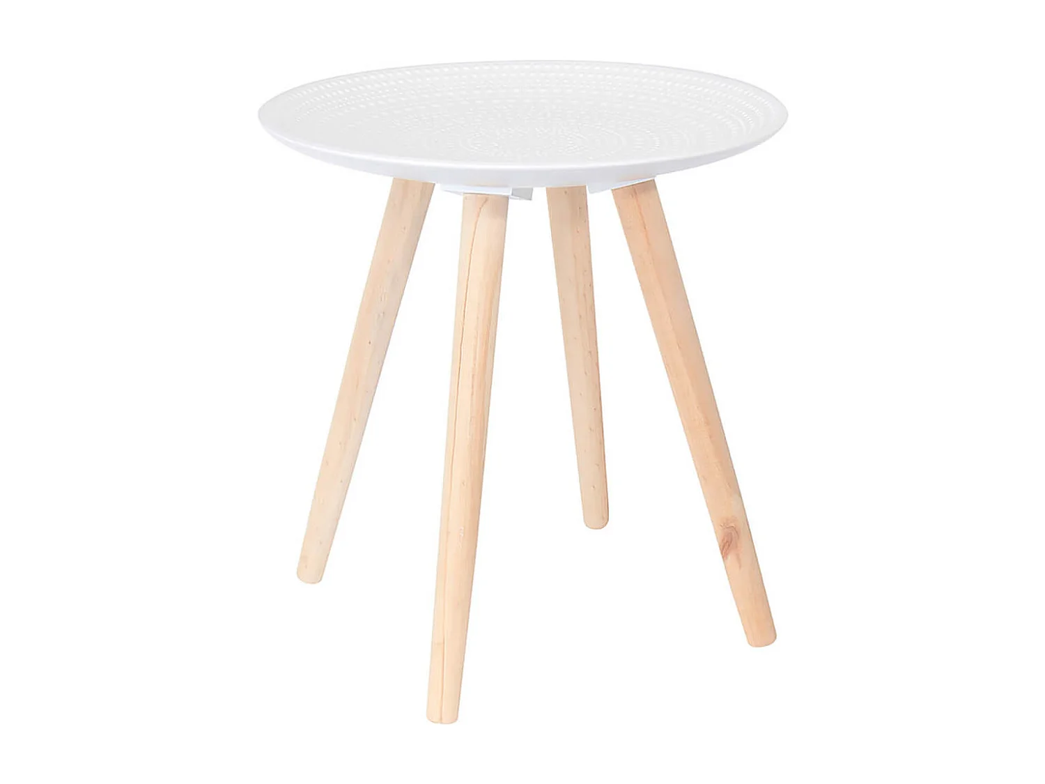 TANIA - Tables Gigognes Blanches Motif Gouttelettes