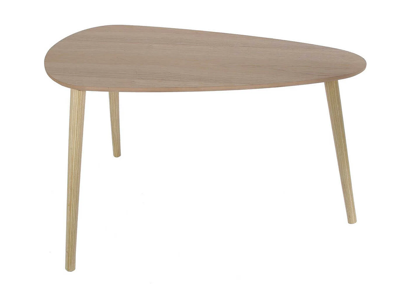 BRUNA - Lot de 2 Tables Gigognes Triangulaires XL Effet Bois