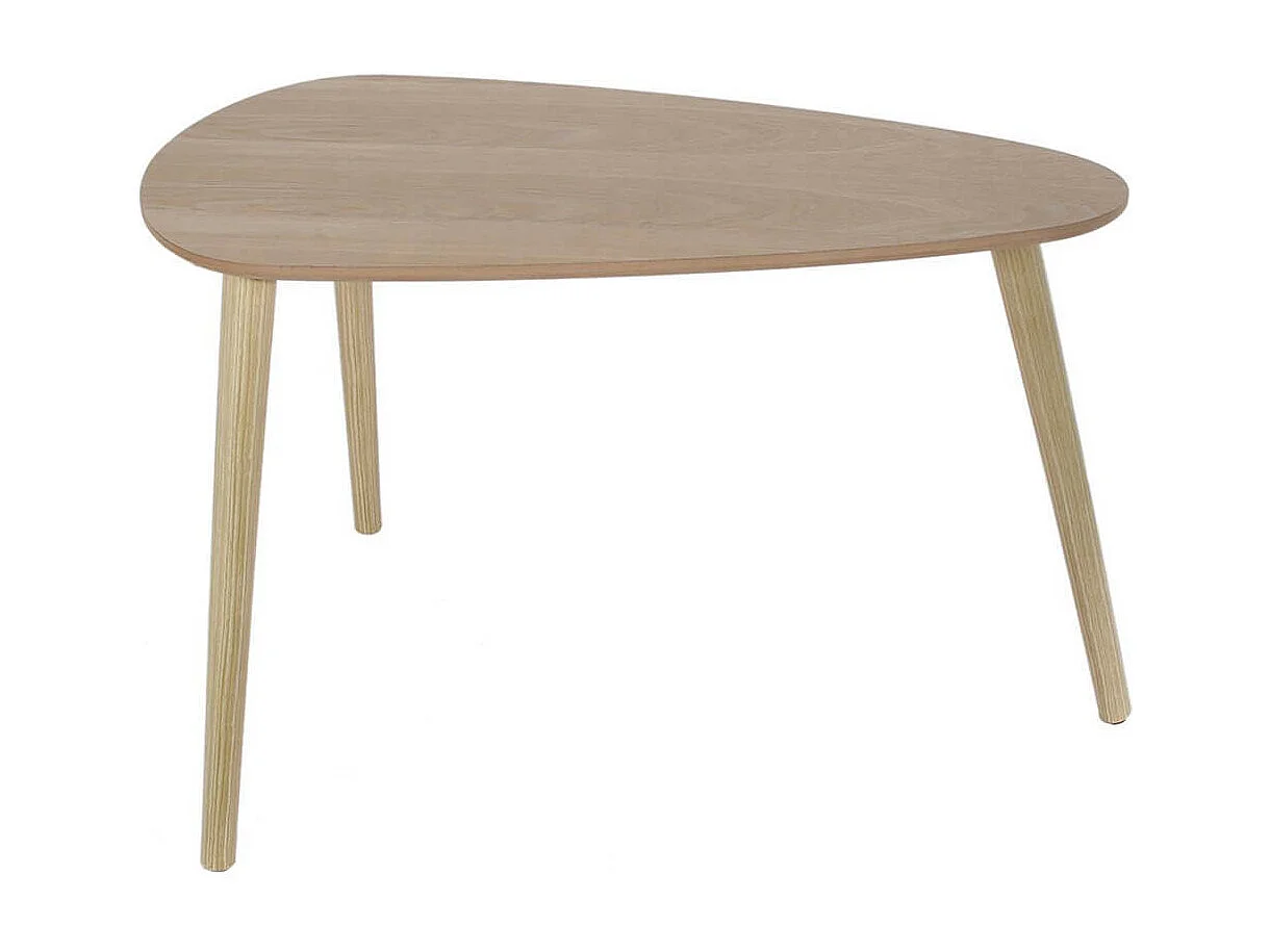 BRUNA - Lot de 2 Tables Gigognes Triangulaires XL Effet Bois