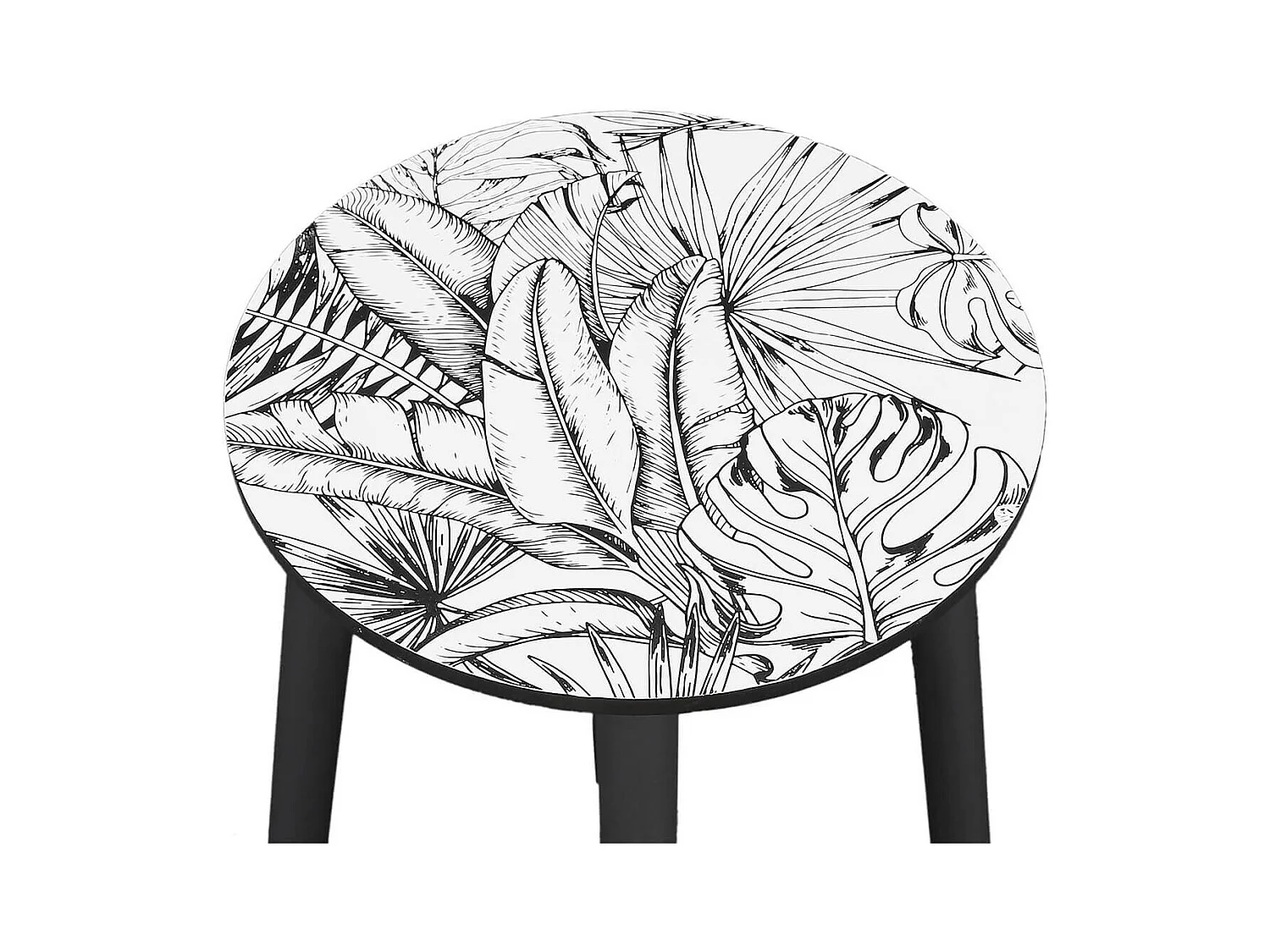 LEILANIE - Lot de 2 Tables Gigognes Plateaux Motif Jungle