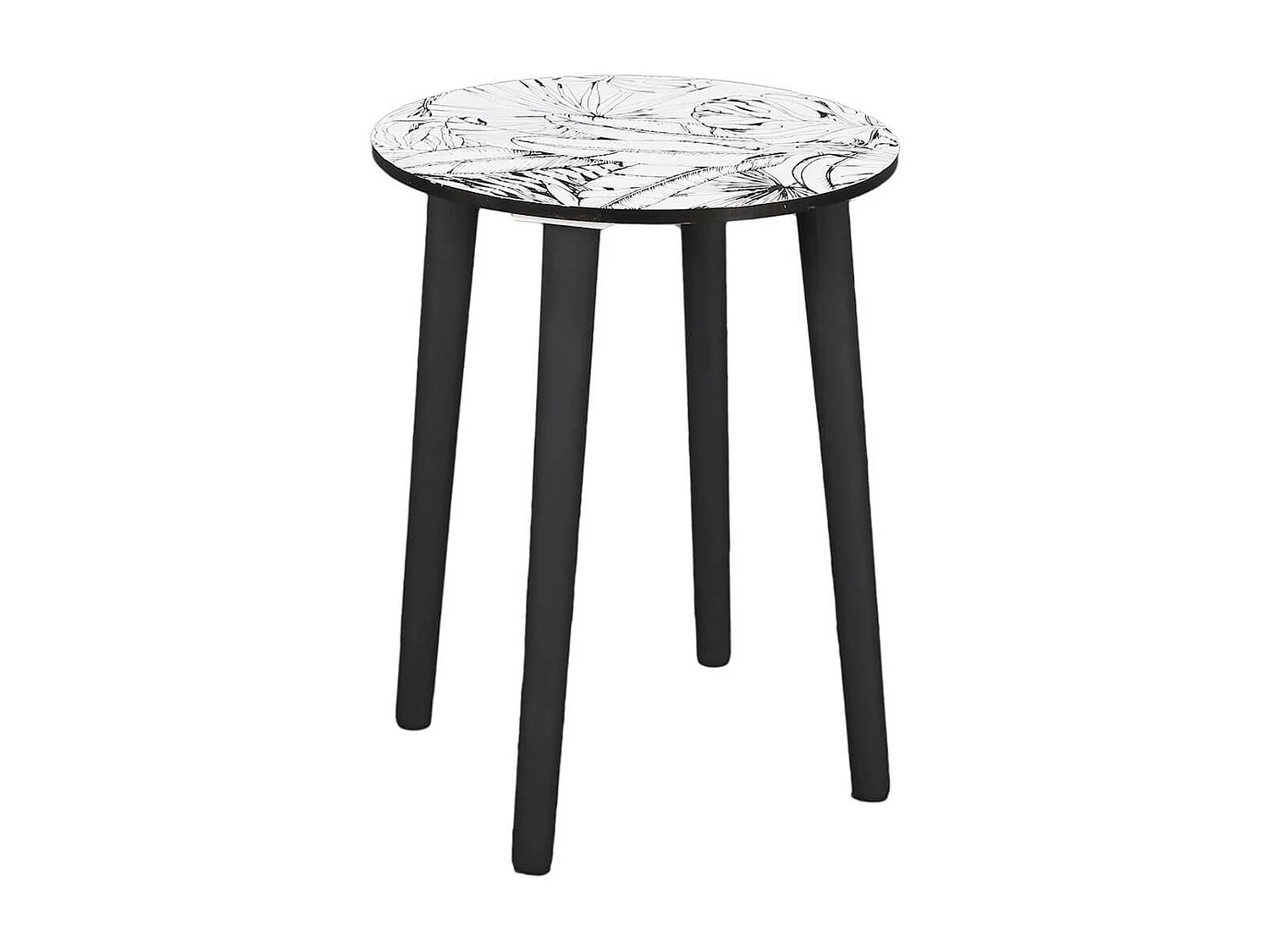 LEILANIE - Lot de 2 Tables Gigognes Plateaux Motif Jungle
