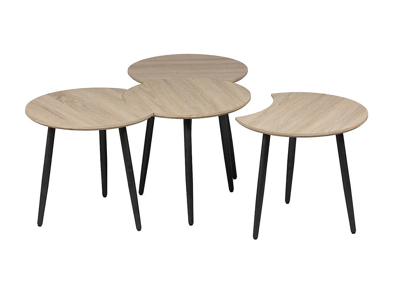 FAAST - Tables Gigognes Modulables Aspect Bois