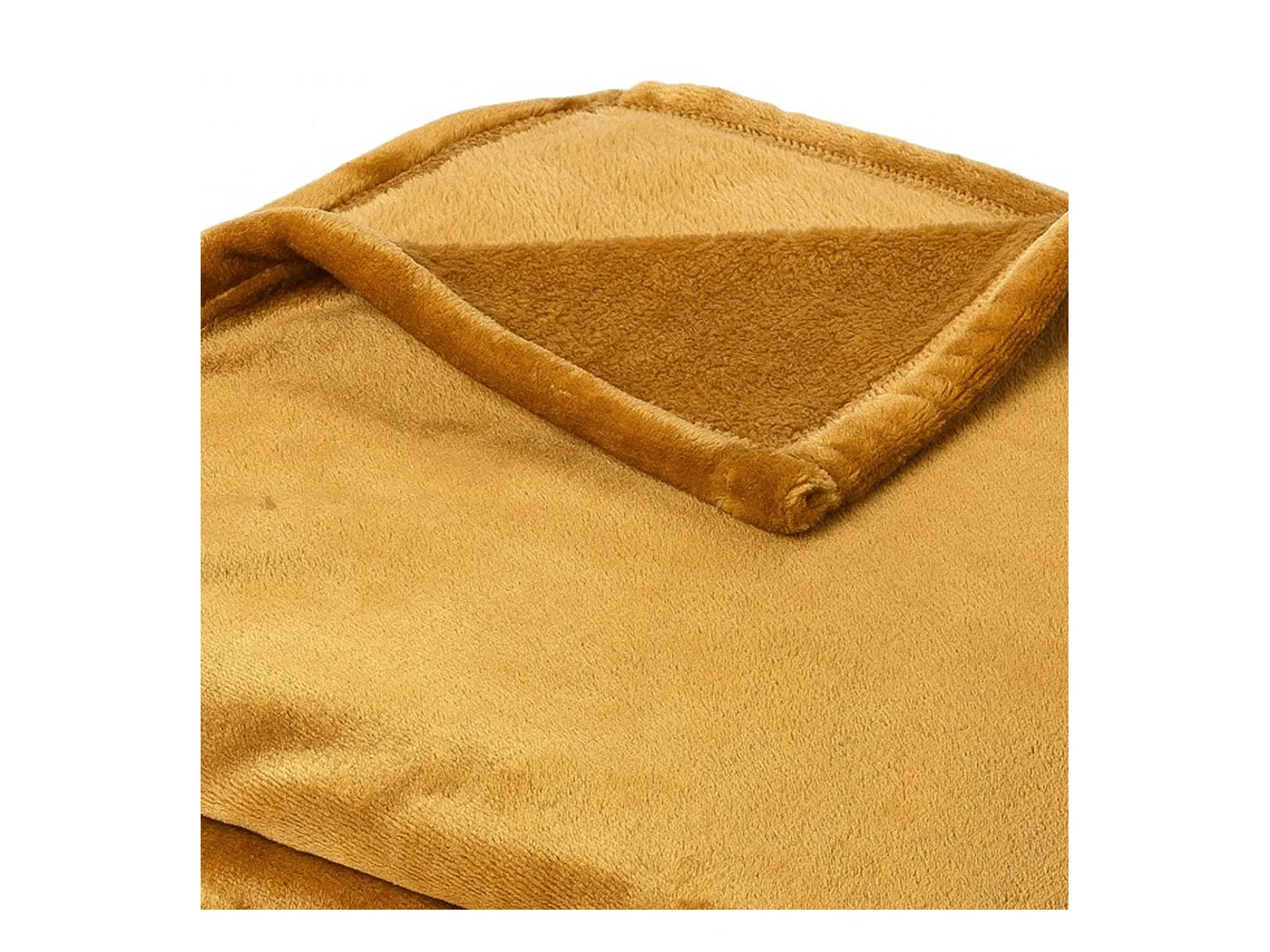Plaid polaire 150x200 cm microvelours 100% Polyester 280 g/m2 VELVET Jaune Miel