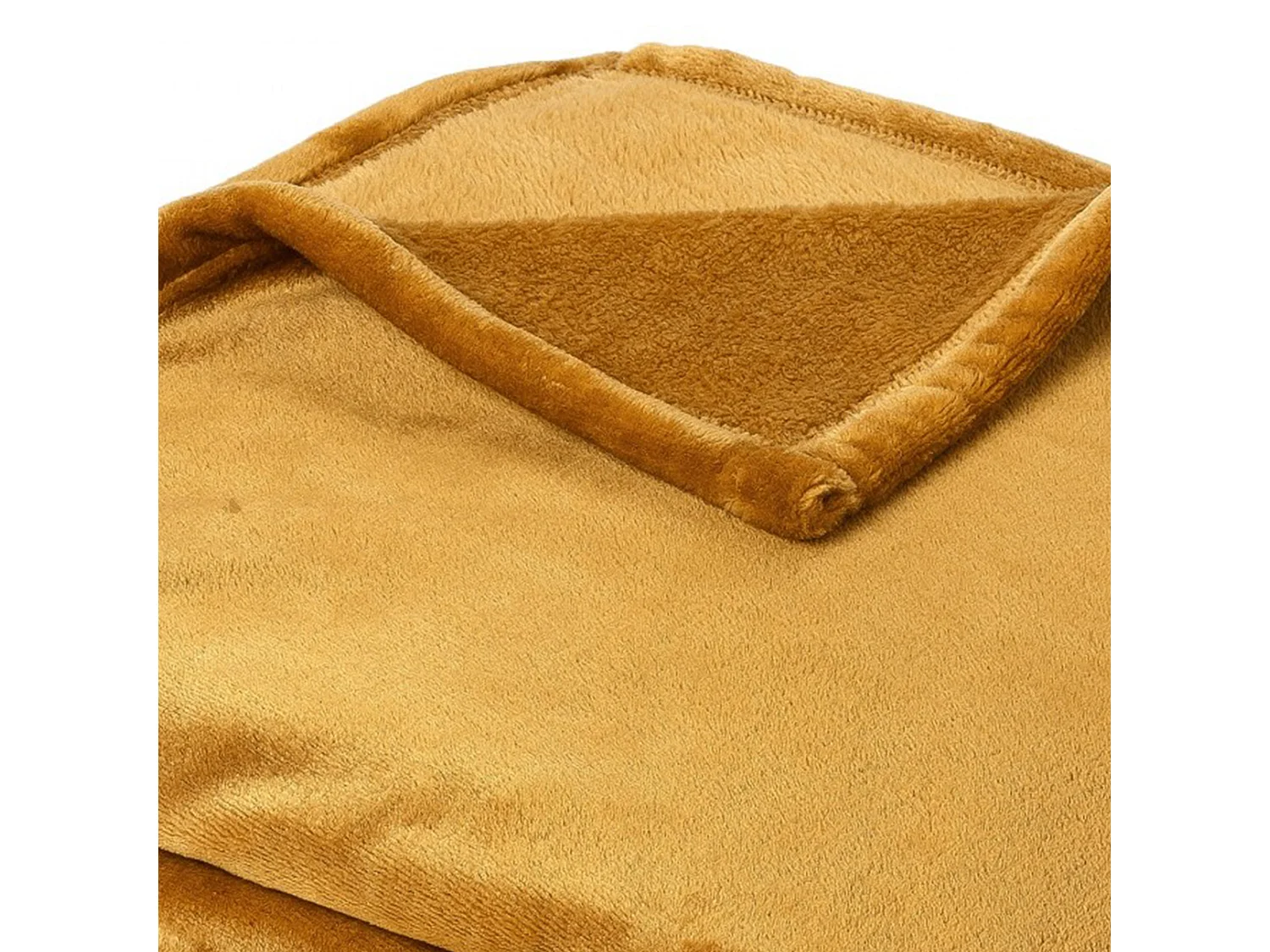 Plaid polaire 150x200 cm microvelours 100% Polyester 280 g/m2 VELVET Jaune Miel