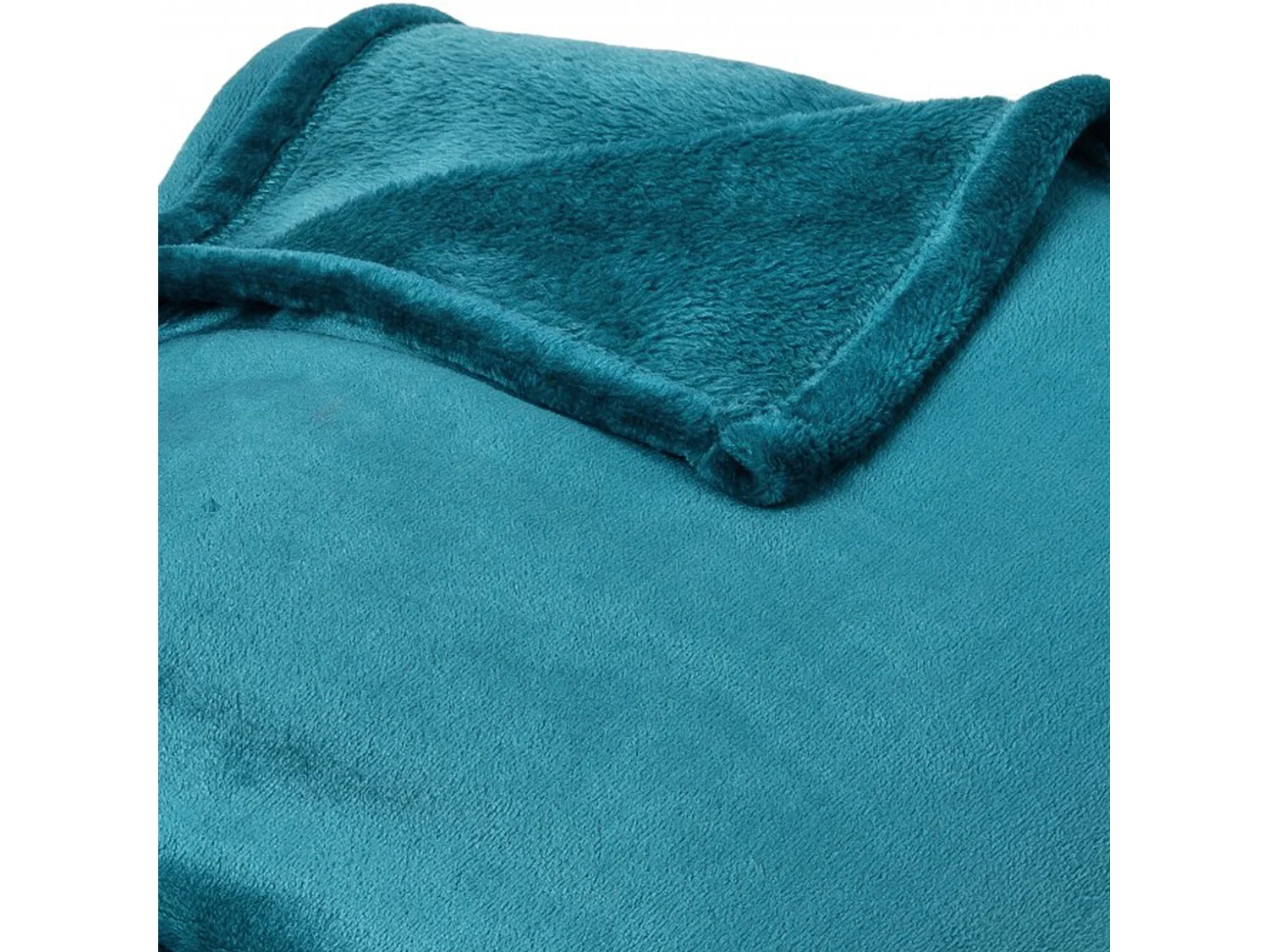 Plaid polaire 150x200 cm microvelours 100% Polyester 280 g/m2 VELVET bleu Lac