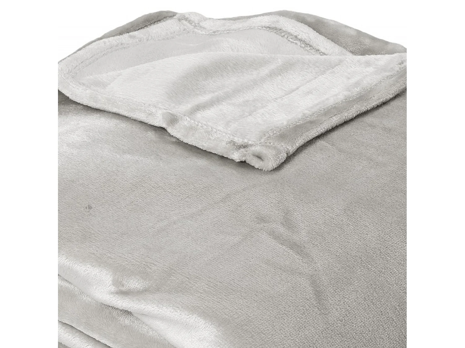 Plaid polaire 150x200 cm microvelours 100% Polyester 280 g/m2 VELVET Gris Perle