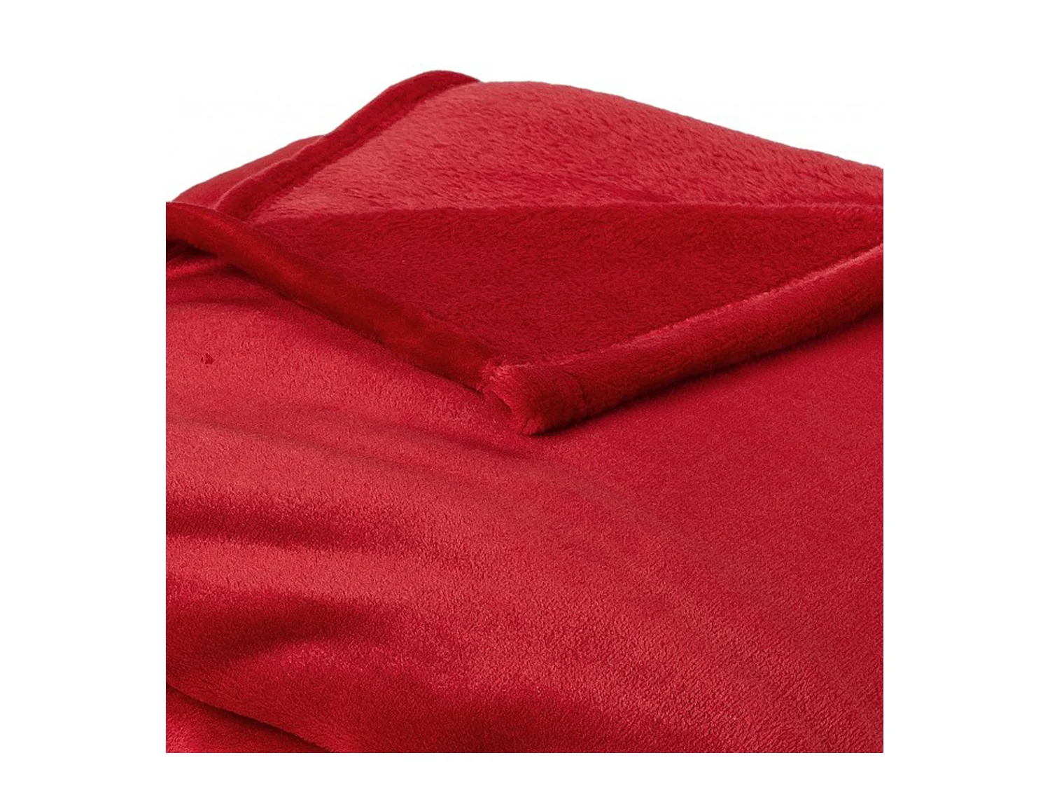 Plaid polaire 150x200 cm microvelours 100% Polyester 280 g/m2 VELVET rouge Lipstick