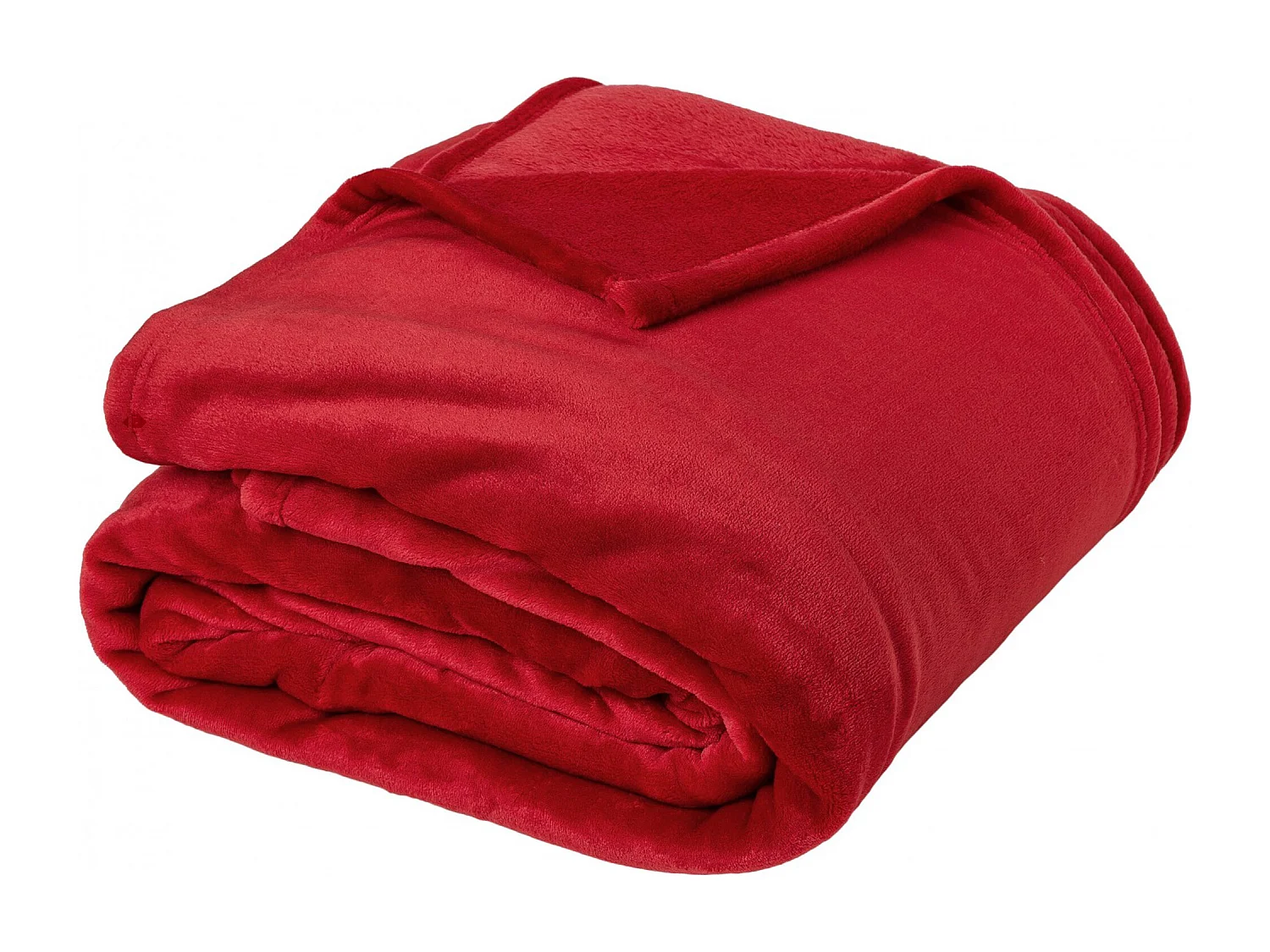 Plaid polaire 150x200 cm microvelours 100% Polyester 280 g/m2 VELVET rouge Lipstick
