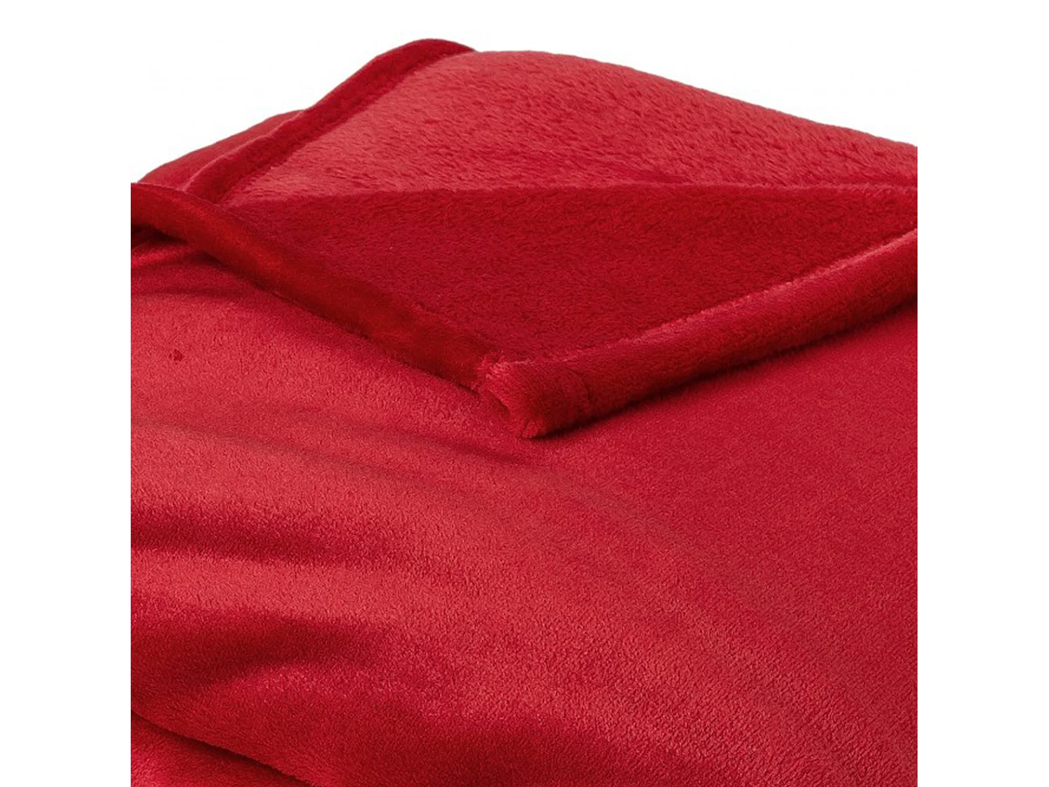 Plaid polaire 150x200 cm microvelours 100% Polyester 280 g/m2 VELVET rouge Lipstick