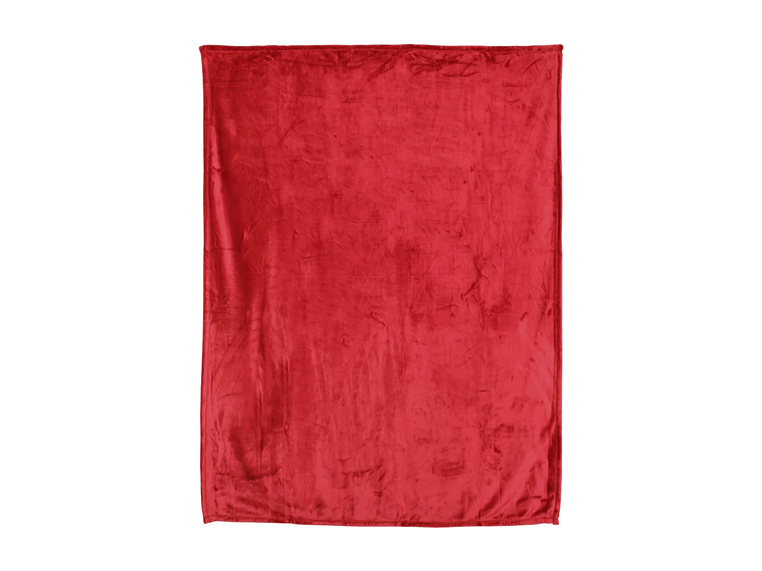 Plaid polaire 150x200 cm microvelours 100% Polyester 280 g/m2 VELVET rouge Lipstick