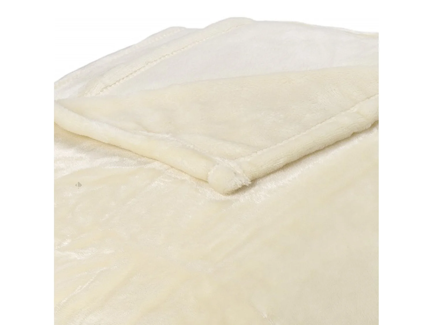 Plaid polaire 150x200 cm microvelours 100% Polyester 280 g/m2 VELVET Ivoire