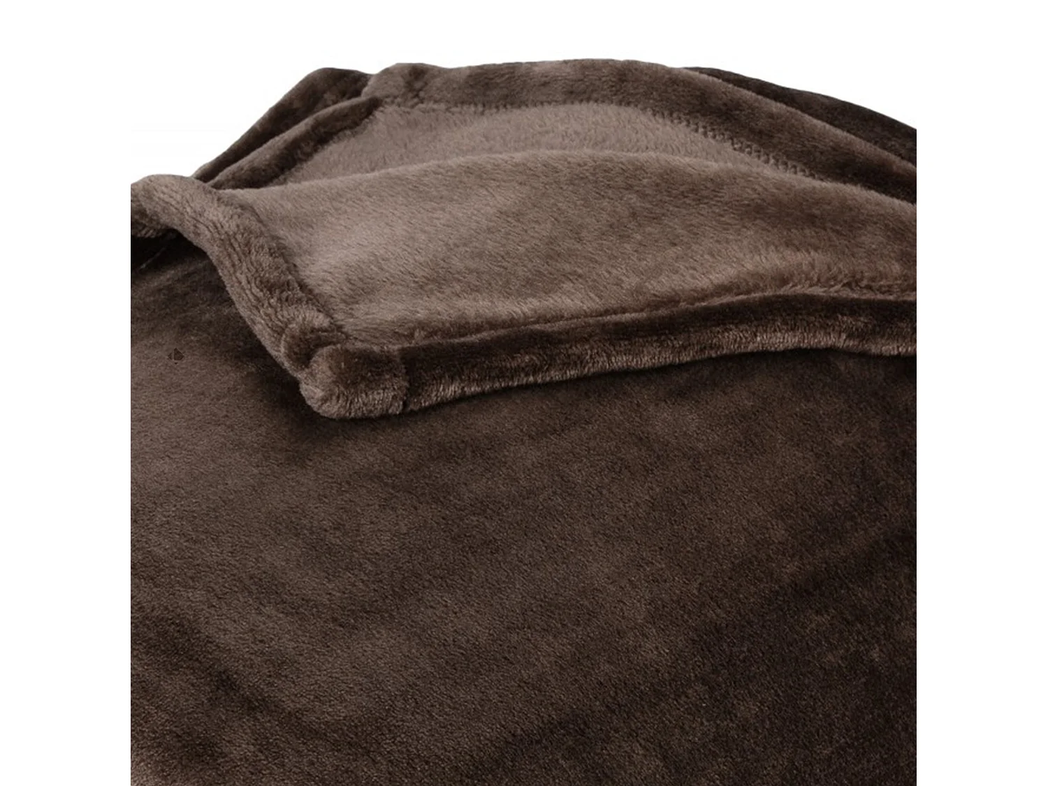 Plaid polaire 150x200 cm microvelours 100% Polyester 280 g/m2 VELVET marron ebene