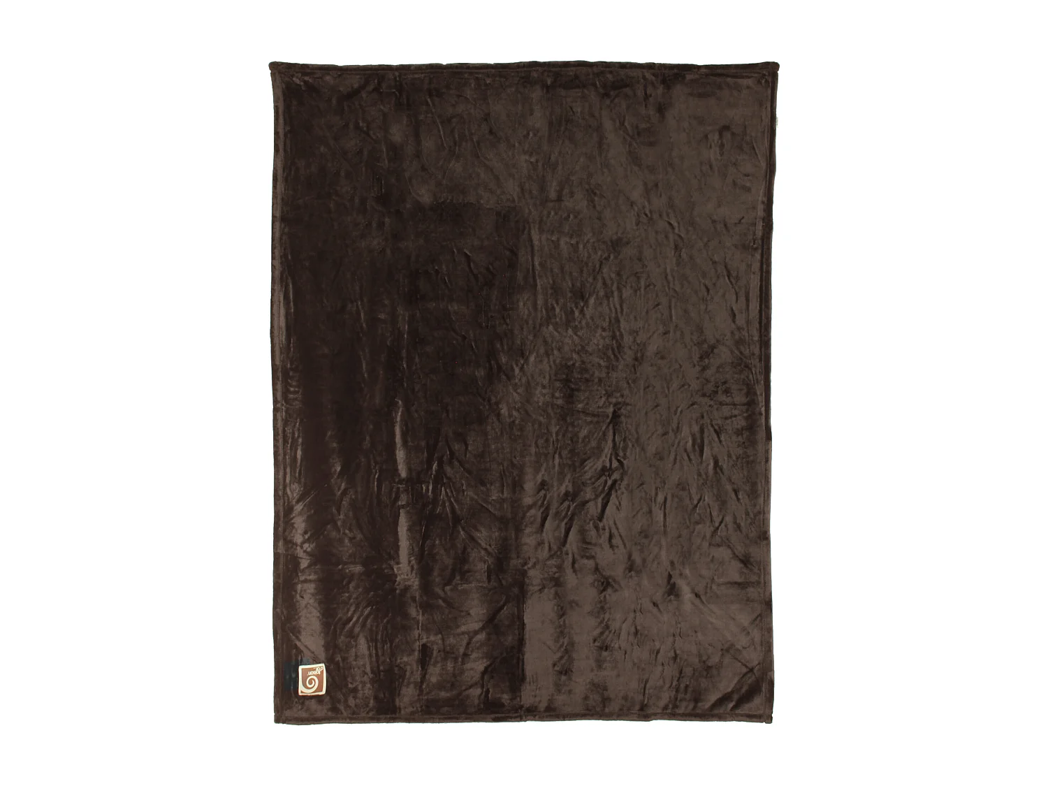 Plaid polaire 150x200 cm microvelours 100% Polyester 280 g/m2 VELVET marron ebene