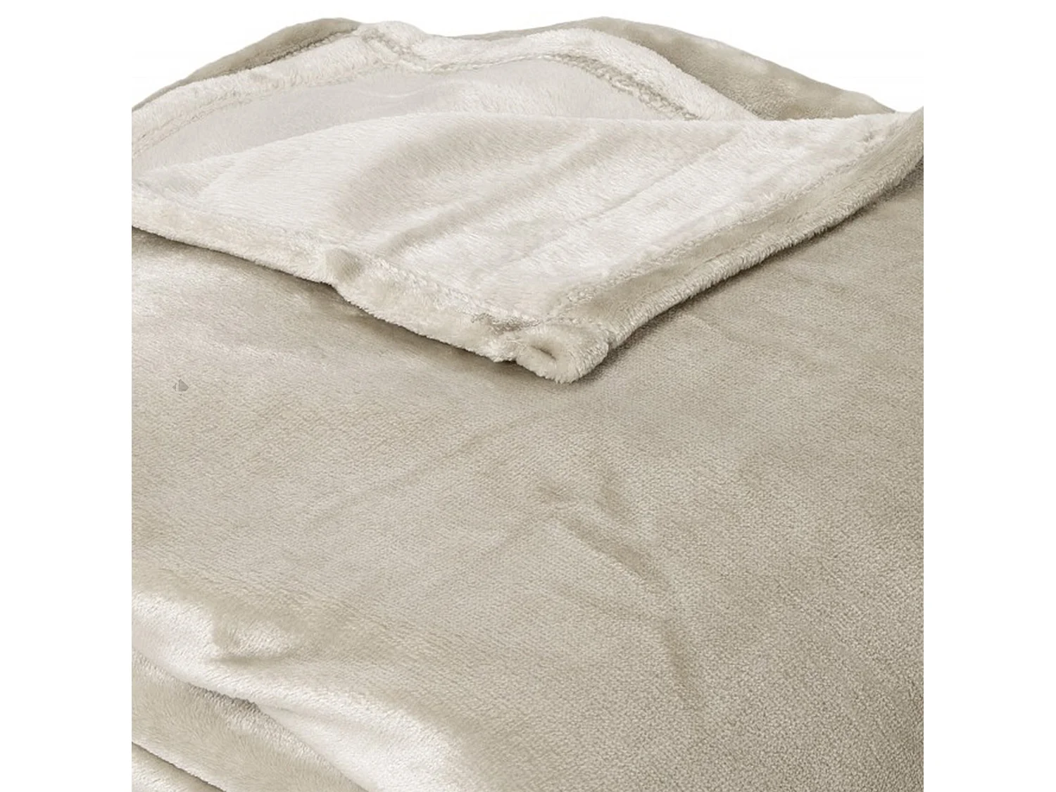 Plaid polaire 150x200 cm microvelours 100% Polyester 280 g/m2 VELVET gris Galet