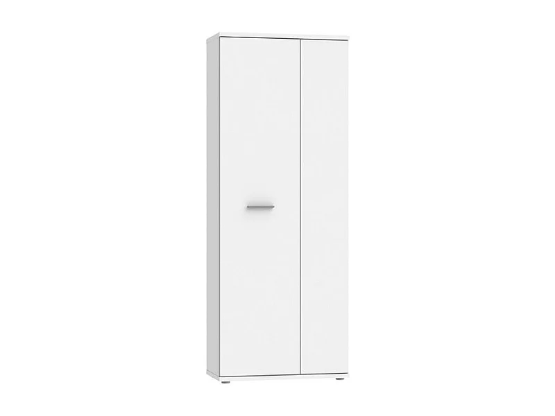 Meuble à chaussure blanc 2 portes 5 tablettes - CLASS