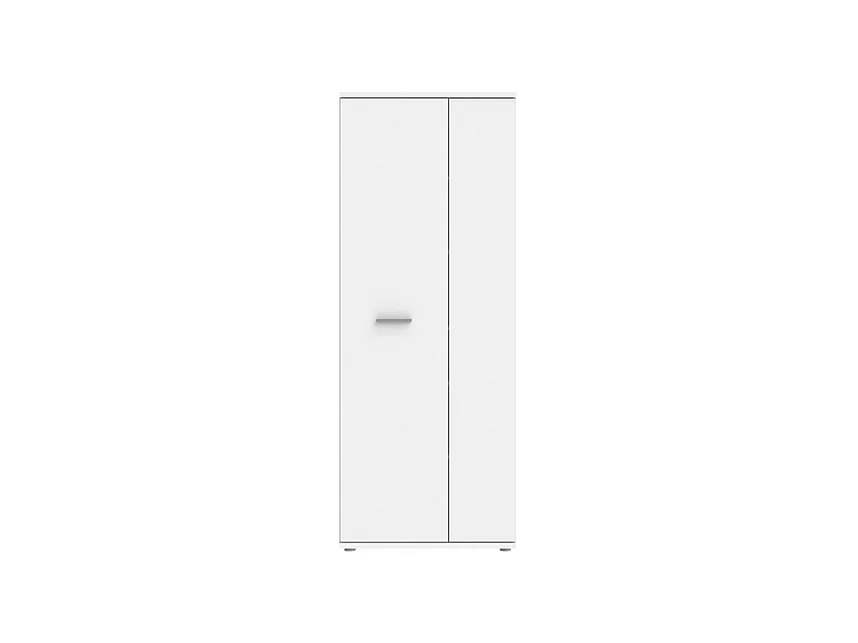 Meuble à chaussure blanc 2 portes 5 tablettes - CLASS