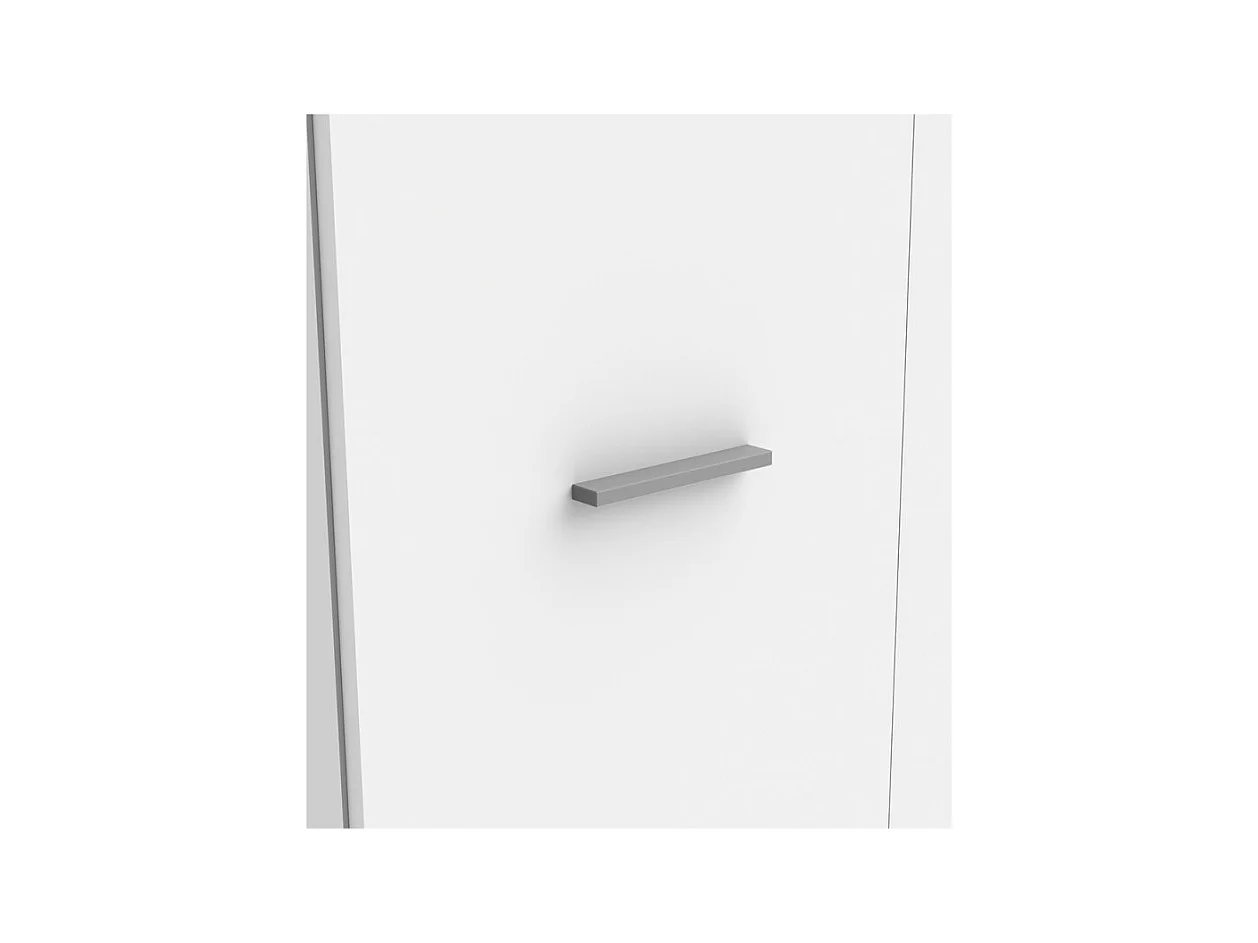 Meuble à chaussure blanc 2 portes 5 tablettes - CLASS