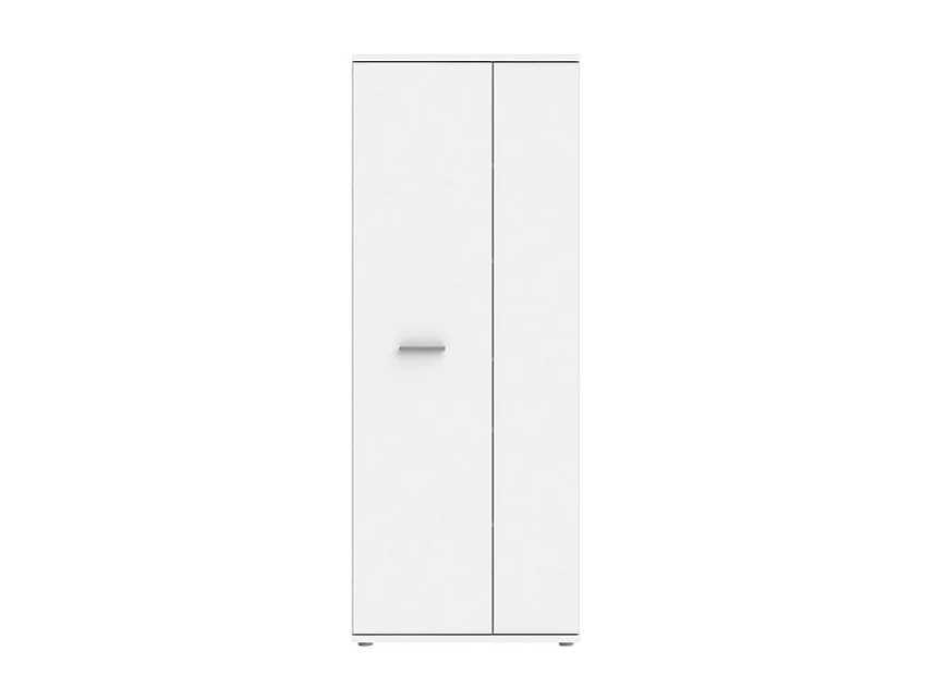 Meuble à chaussure blanc 2 portes 5 tablettes - CLASS