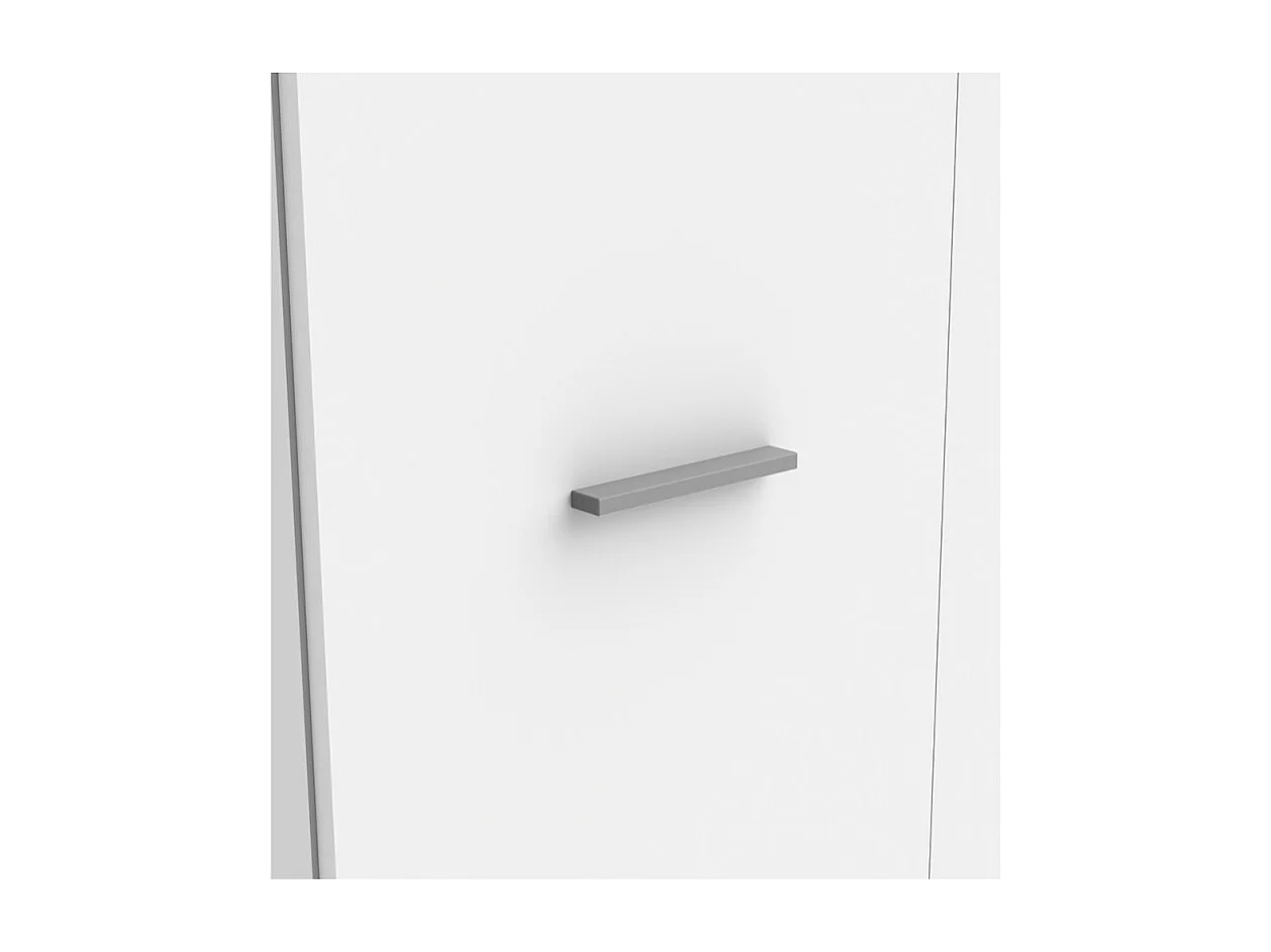 Meuble à chaussure blanc 2 portes 5 tablettes - CLASS