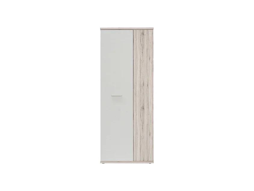Meuble à chaussure 2 portes blanc décor bois vieilli - CLASS