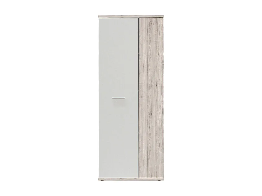 Meuble à chaussure 2 portes blanc décor bois vieilli - CLASS