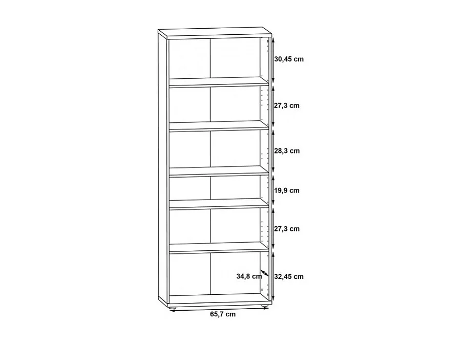 Meuble à chaussure 2 portes blanc décor bois vieilli - CLASS