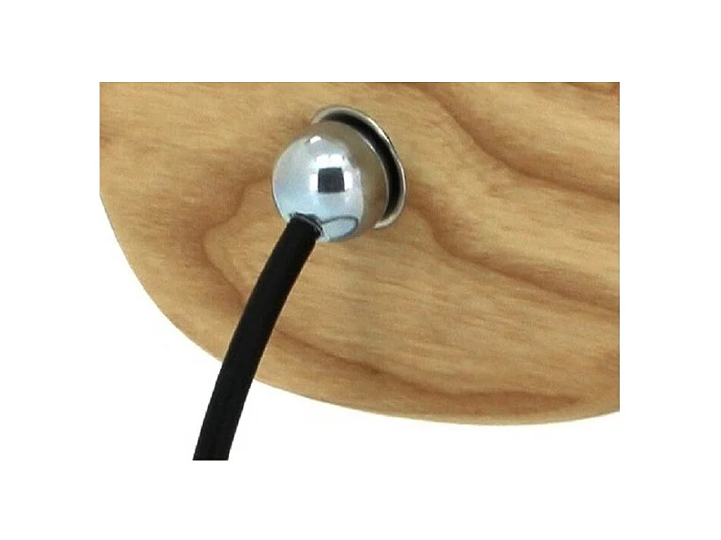 Miroir à poser pivotant et détachable en bois et métal noir - ZOOM