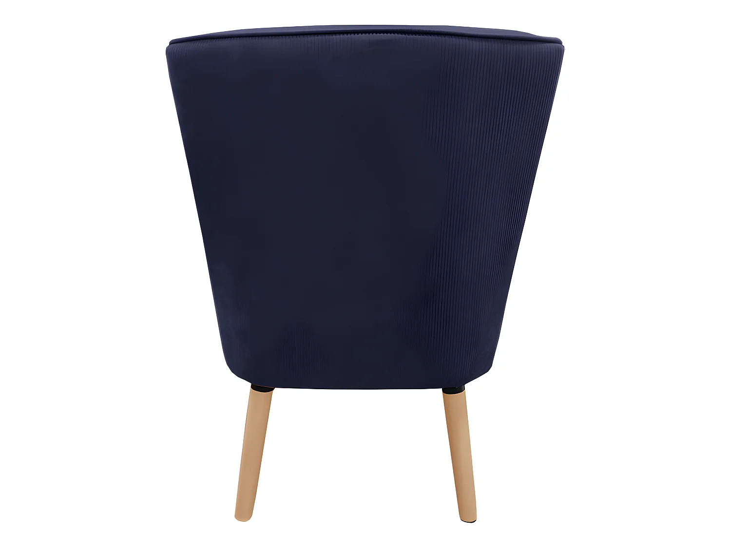 Petit fauteuil bas velours côtelé bleu inspiration crapaud - NATSU