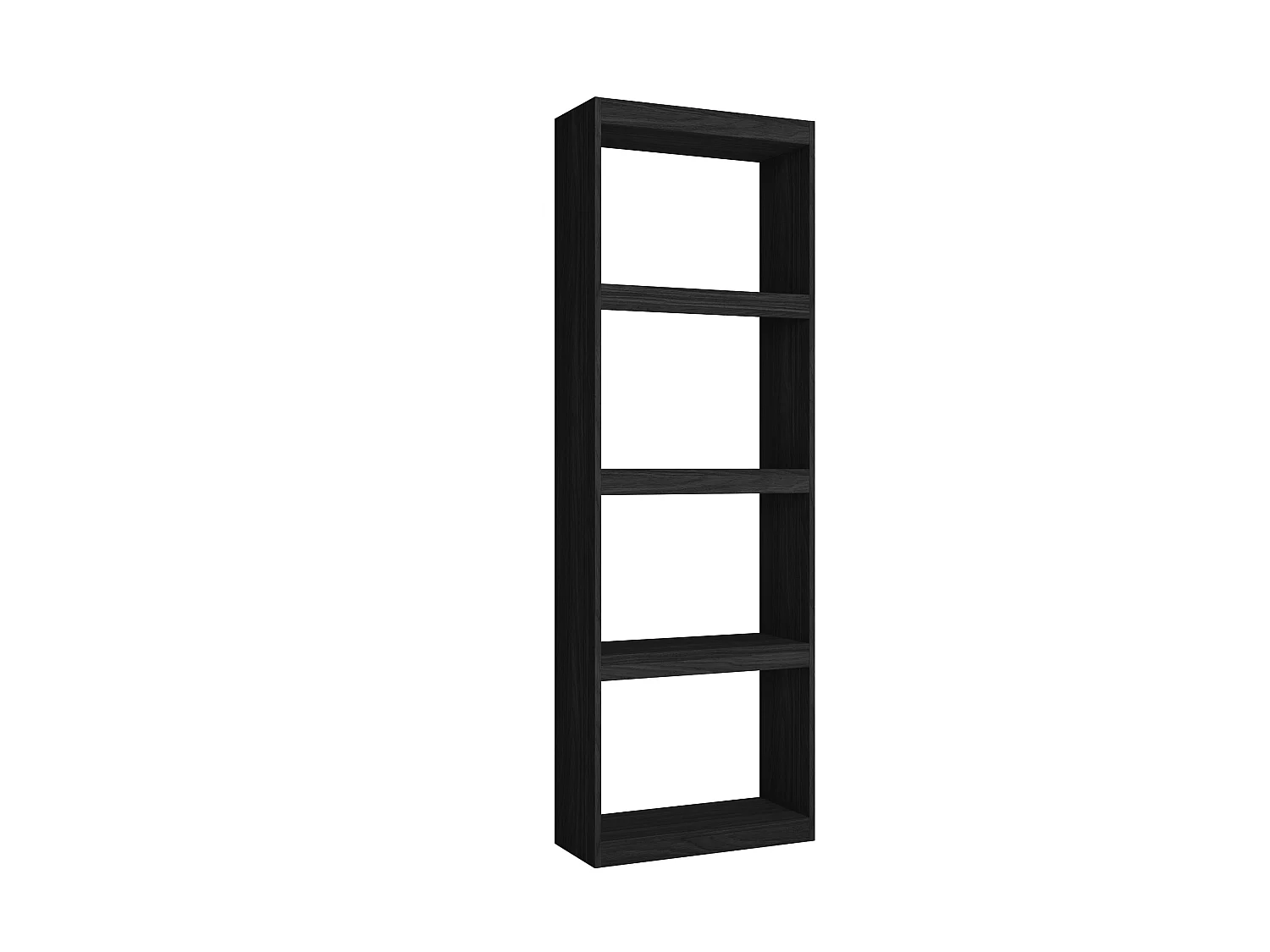 Libreria TOTEM - 5 Ripiani - Scaffale Moderna - Portaoggetti Stabile - Per Soggiorno - Sala da Pranzo - Ufficio - colore Nero 181 x 60 x 25 cm