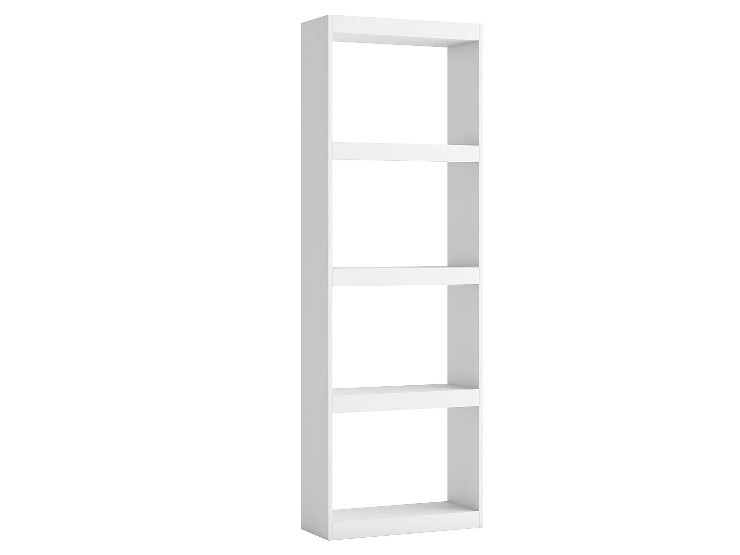 Library Shelf, Totem -model, 60x25x181cm, Woonkamer, hal, kantoor, Wit, Noordse stijl