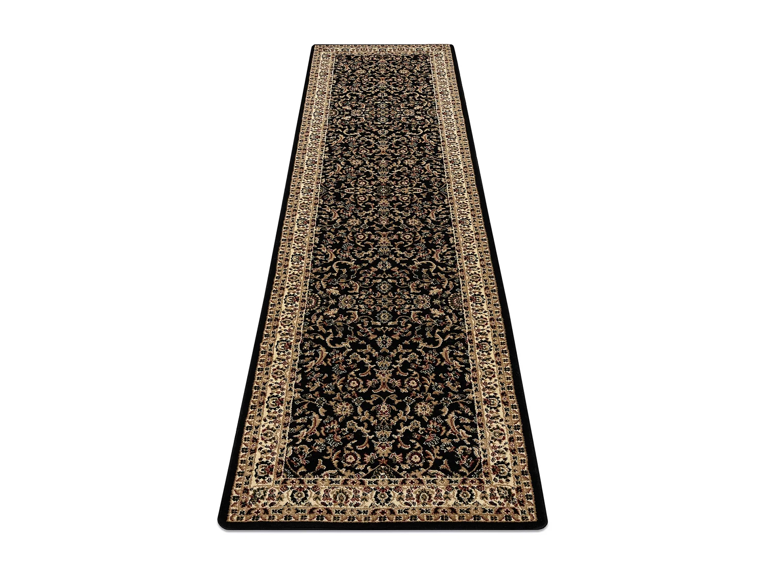 Tapijt, Vloerbekleding ROYAL ADR patroon 1745 zwart naar de gang 60x200 cm