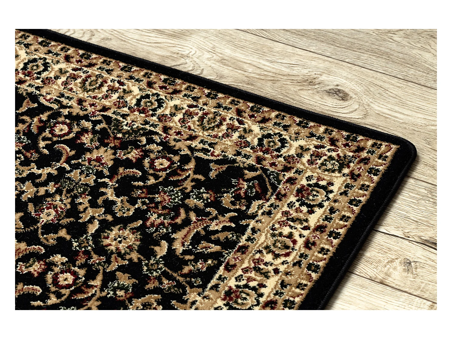 Tapijt, Vloerbekleding ROYAL ADR patroon 1745 zwart naar de gang 60x200 cm