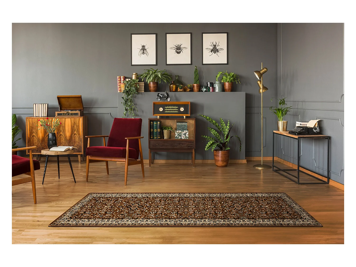 Teppich, Läufer ROYAL ADR modell 1745 braun - Halle, Korridor 70x300 cm