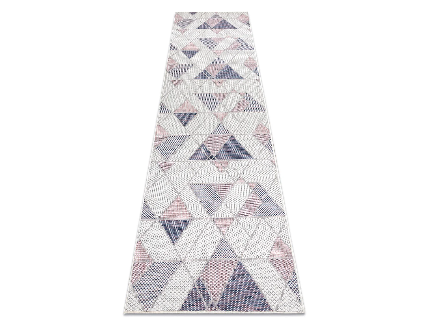 Sisal tapijt SISAL SION Loper Geometrisch, Drieho 3006 plat te weven e 80x200 cm