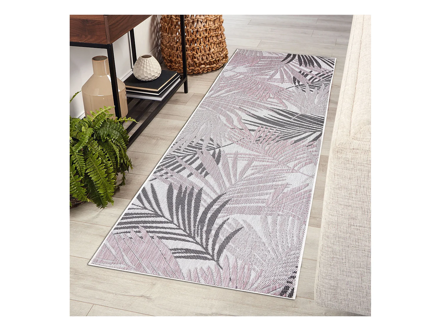 Tapijt, Loper SISAL SION Palmbladeren, tropisch 2837 Plat geweven ecru 80x250 cm