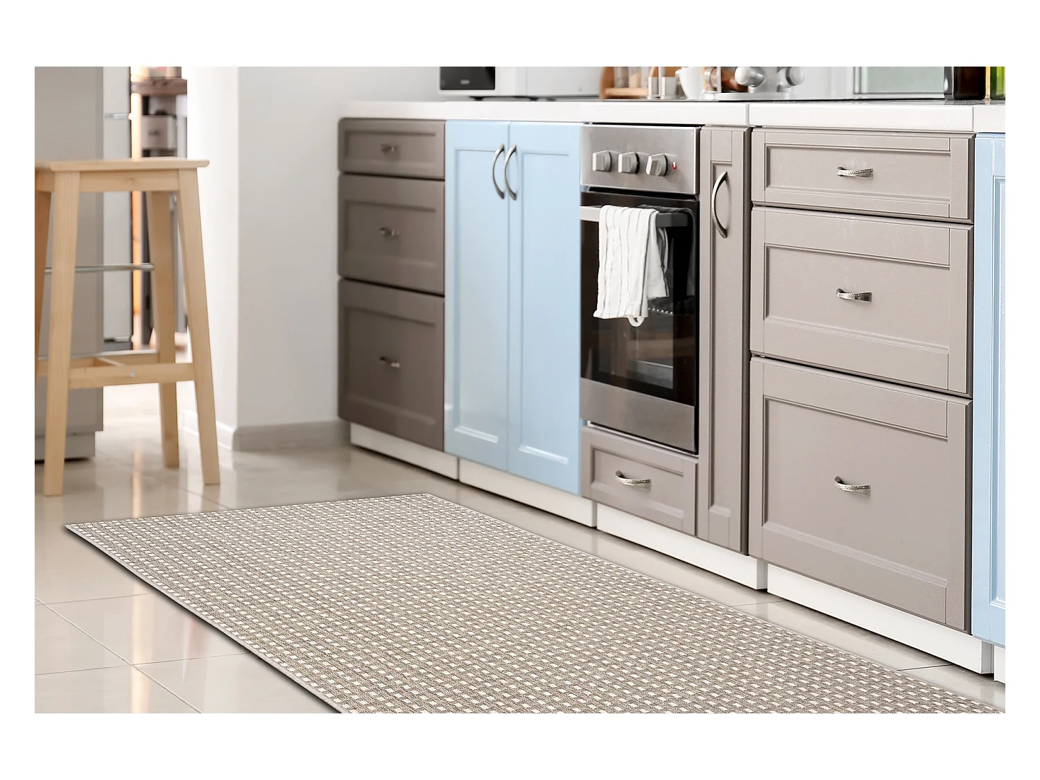 Tapijt, Vloerbekleding SISAL BOHO 39003363 Lijnen beige  60x225 cm