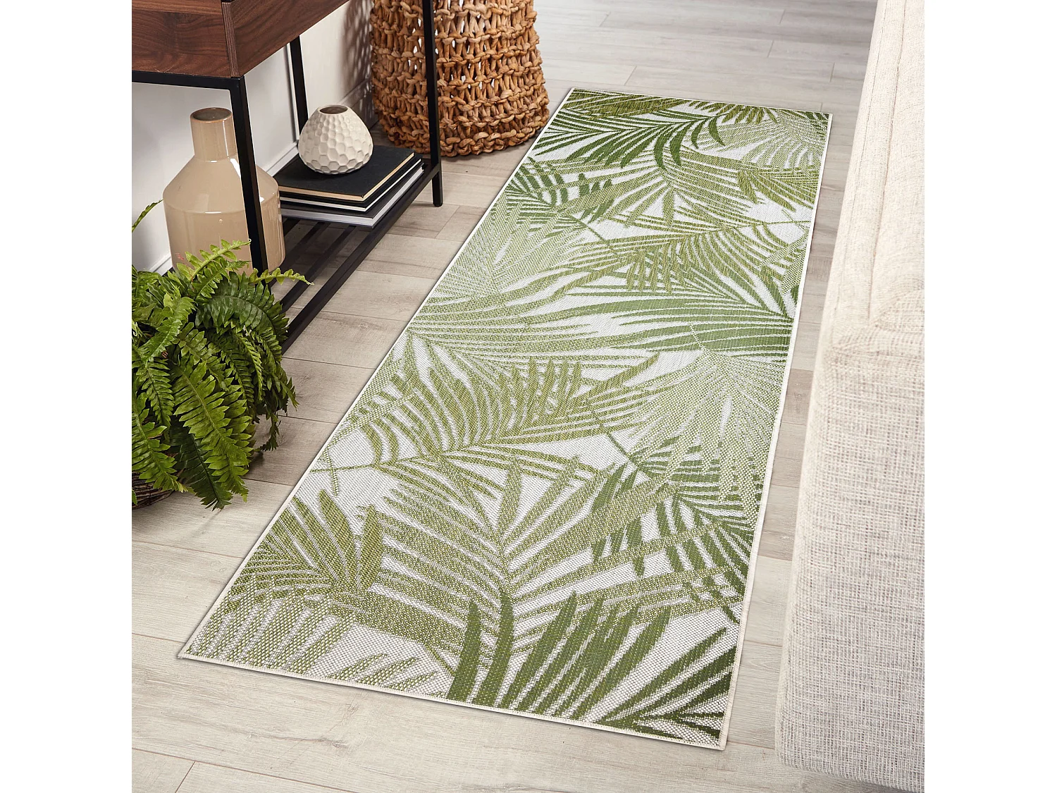 Tapijt, Loper SISAL SION Palmbladeren, tropisch 2837 Plat geweven ecru 80x250 cm