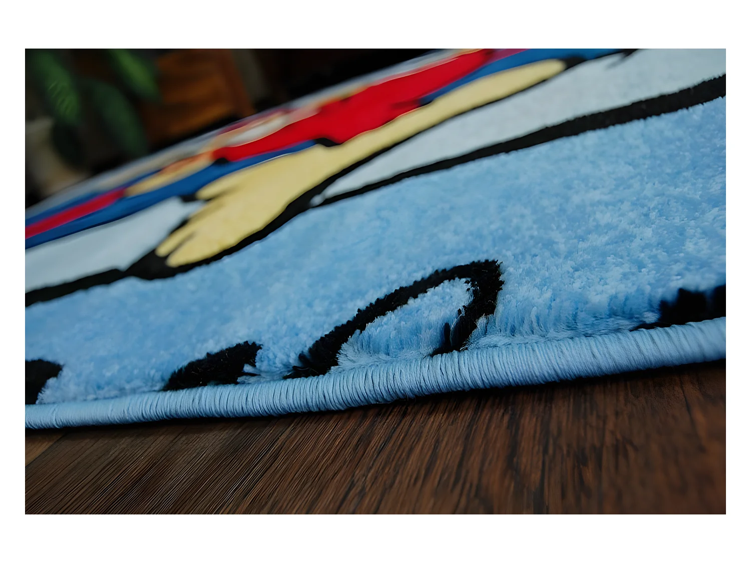 Tapis enfant JOYEUX C176 bleu Singe 140x190 cm