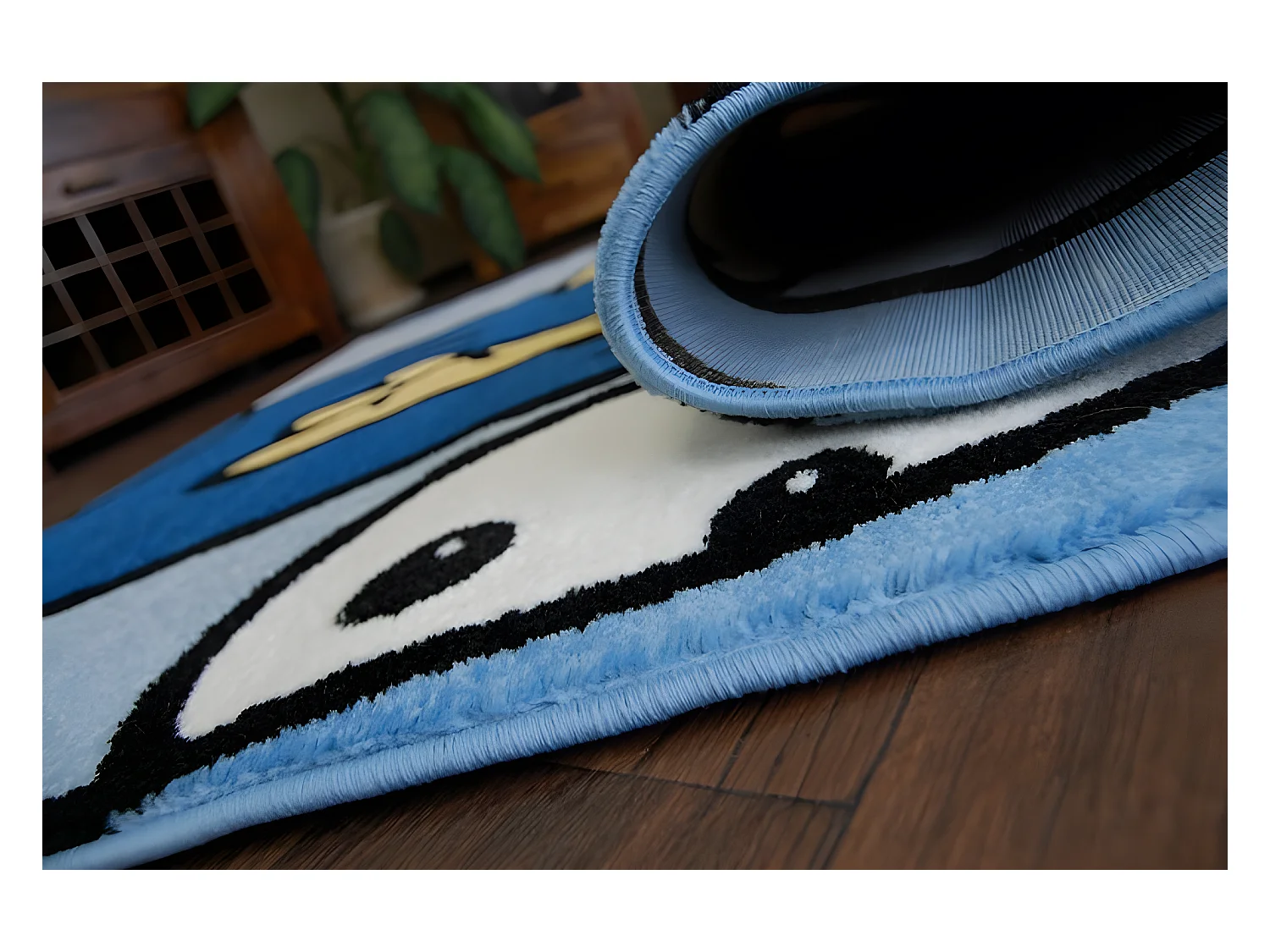 Tapis enfant JOYEUX C176 bleu Singe 140x190 cm