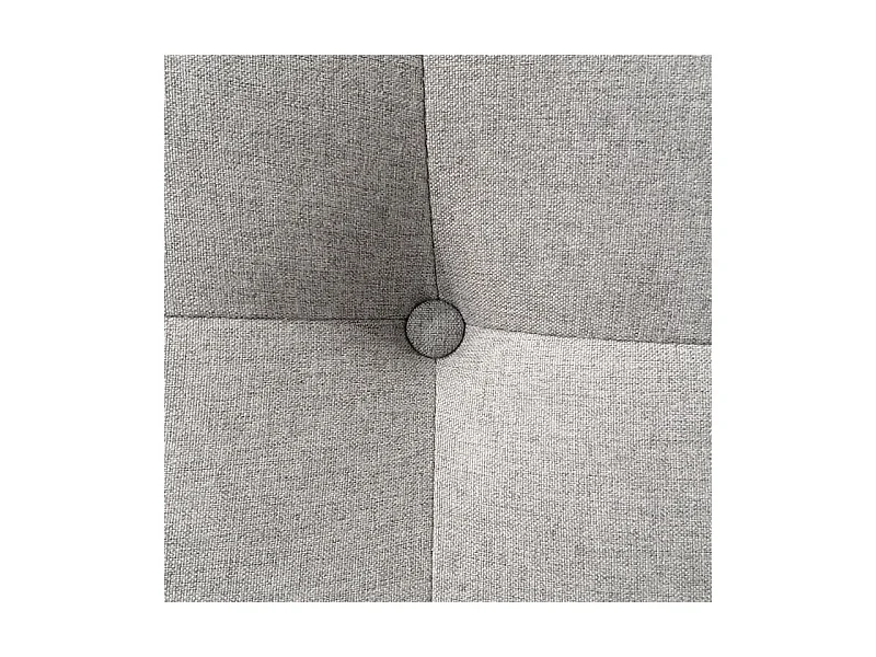 Fauteuil en tissu gris avec coussin pieds bois de hêtre massif - LORNA
